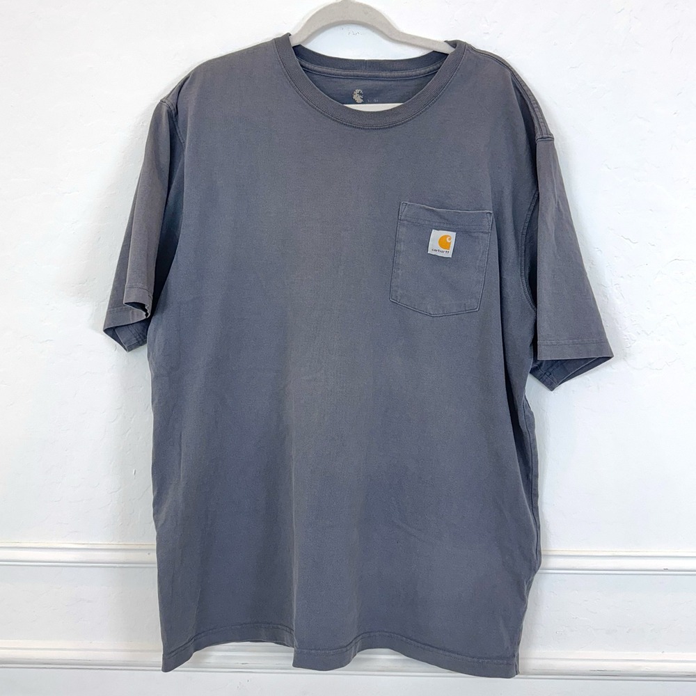 Carhartt Pocket T-Shirt Mens XL Gray K87 Workwear Loose Fit Heavyweight‎ Cotton